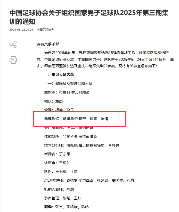 Zheng Zhi還是Chen Tao？體育：中國國家足球隊(duì)的前中國隊(duì)教練將負(fù)責(zé)東亞杯